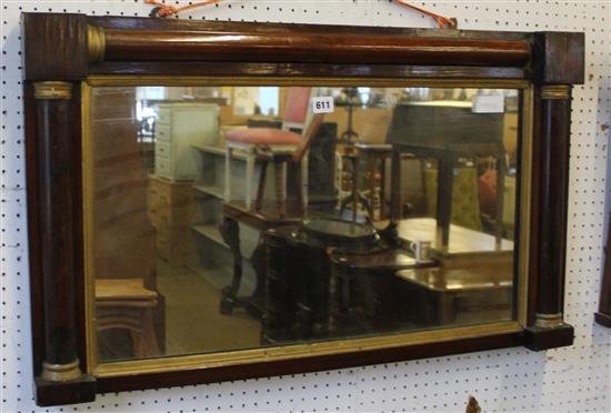 Rosewood overmantel mirror